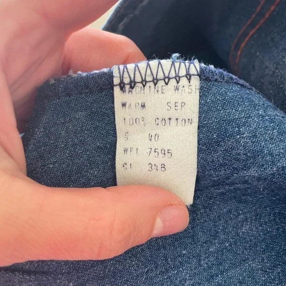 Women’s Vintage Jean Denim Blazer Jacket 2 Buttons With Pockets Size 40 Cotton - Picture 7 of 7